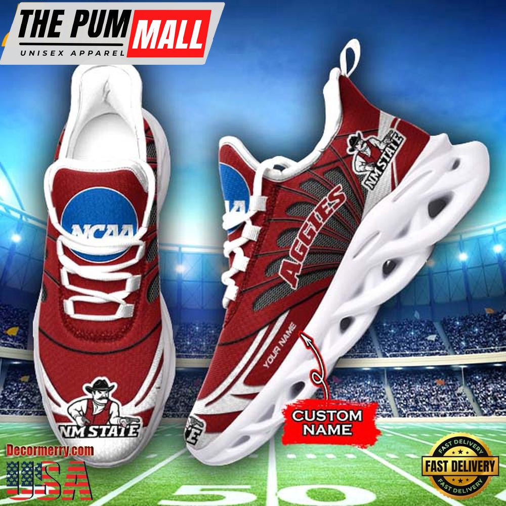 NCAA New Mexico State Aggies Custom Name Design Max Soul Shoes Sneakers