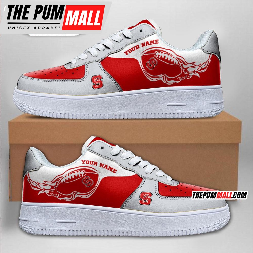 NCAA North Carolina State Wolfpack Sporty Air Force 1 Shoes Sneaker