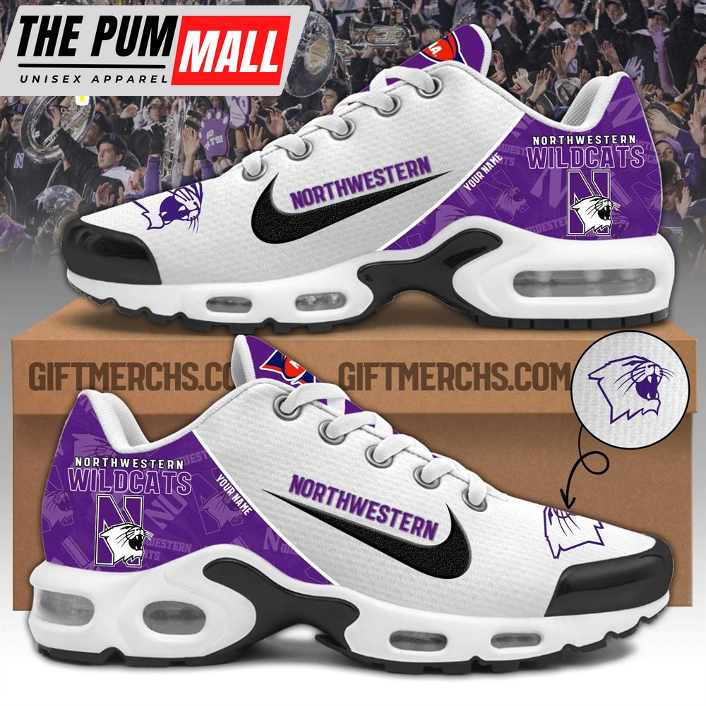 NCAA Northwestern Wildcats Custom Name TN Shoe