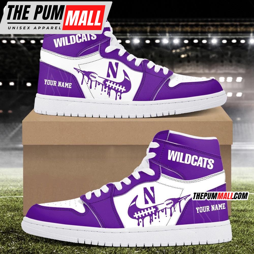 NCAA Northwestern Wildcats Sport Team Personalized Air Jd 1 Hightop Shoes