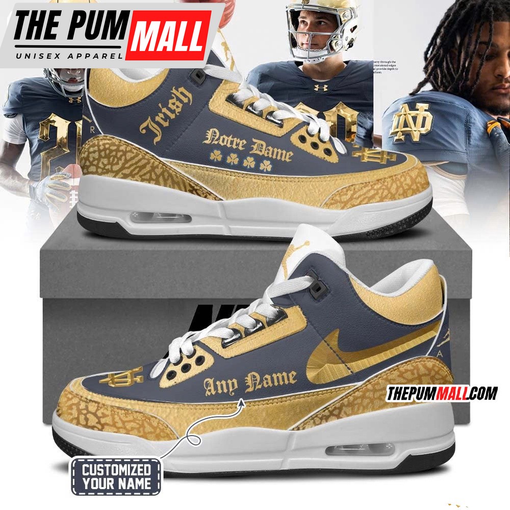 NCAA Notre Dame Fighting Irish 2024 Shamrock Custom Air Jd 4 Shoes