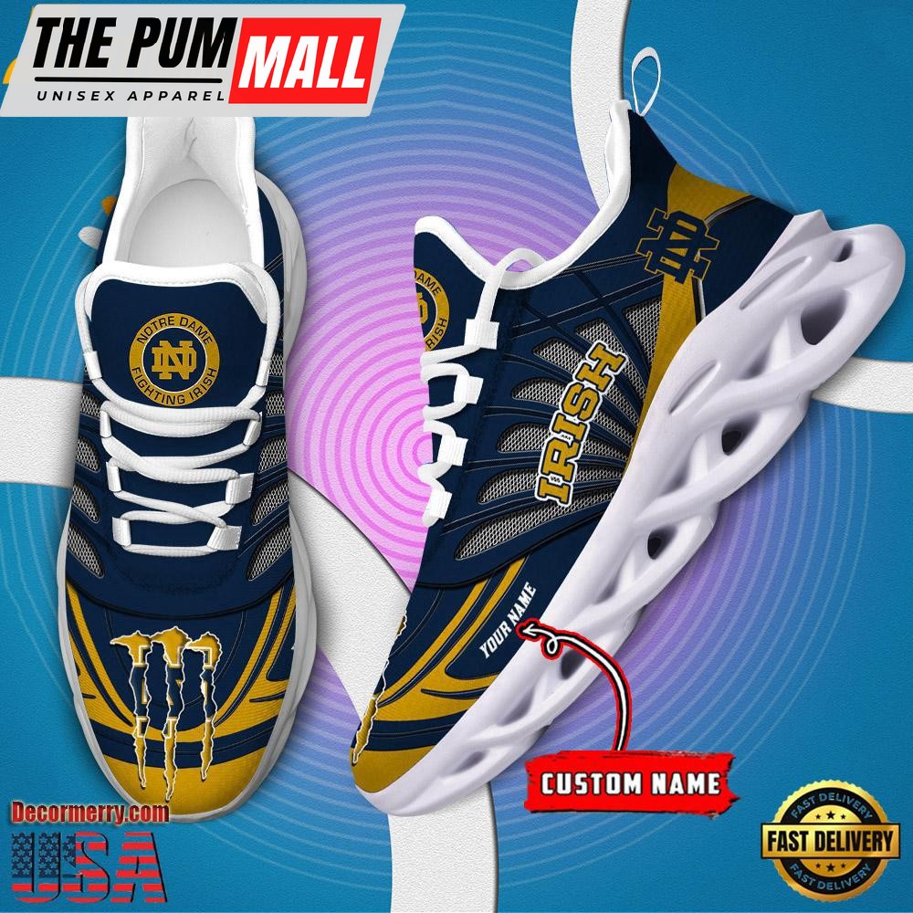 NCAA Notre Dame Fighting Irish Custom Name Design Max Soul Shoes Sneaker