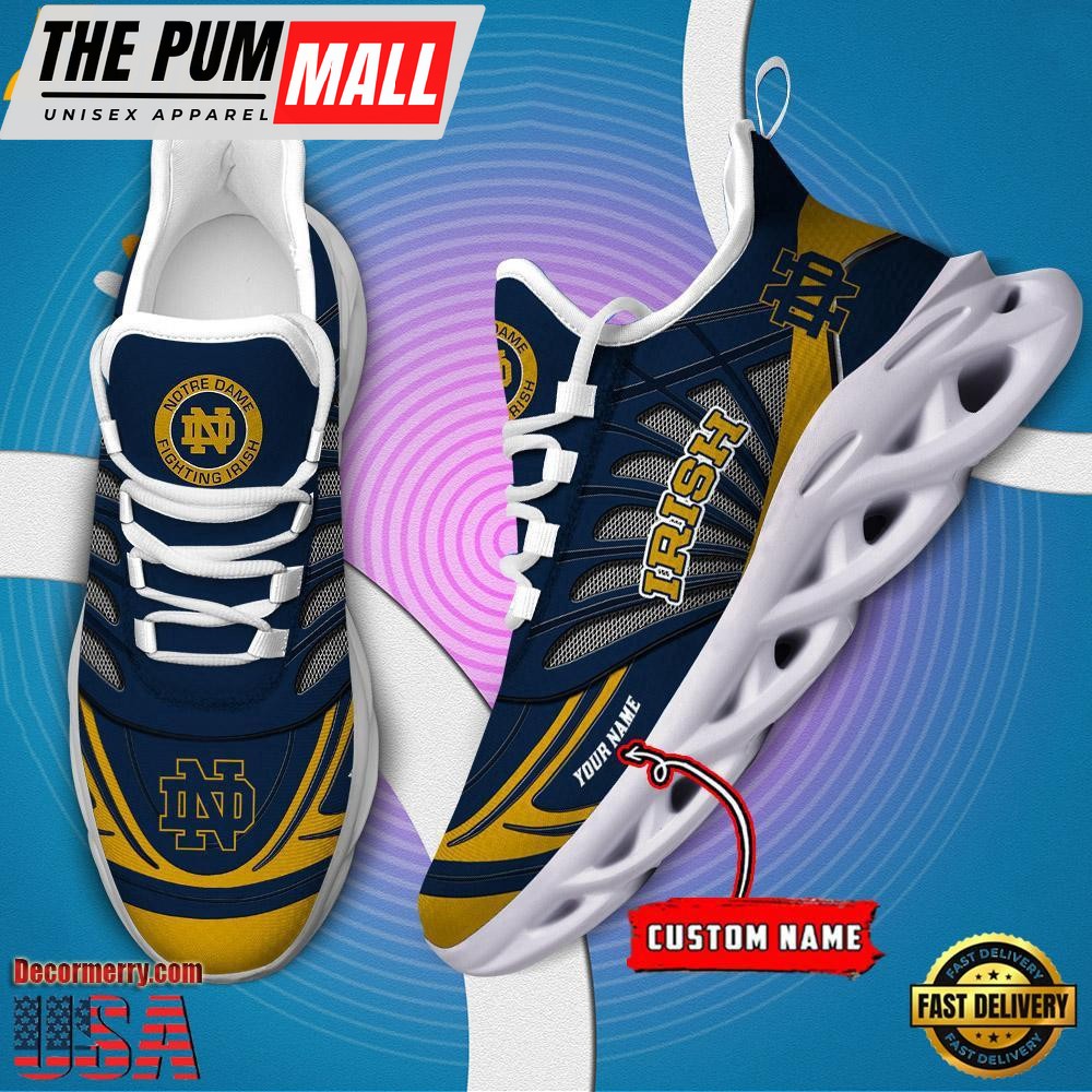 NCAA Notre Dame Fighting Irish Custom Name Design Max Soul Shoes Sneaker