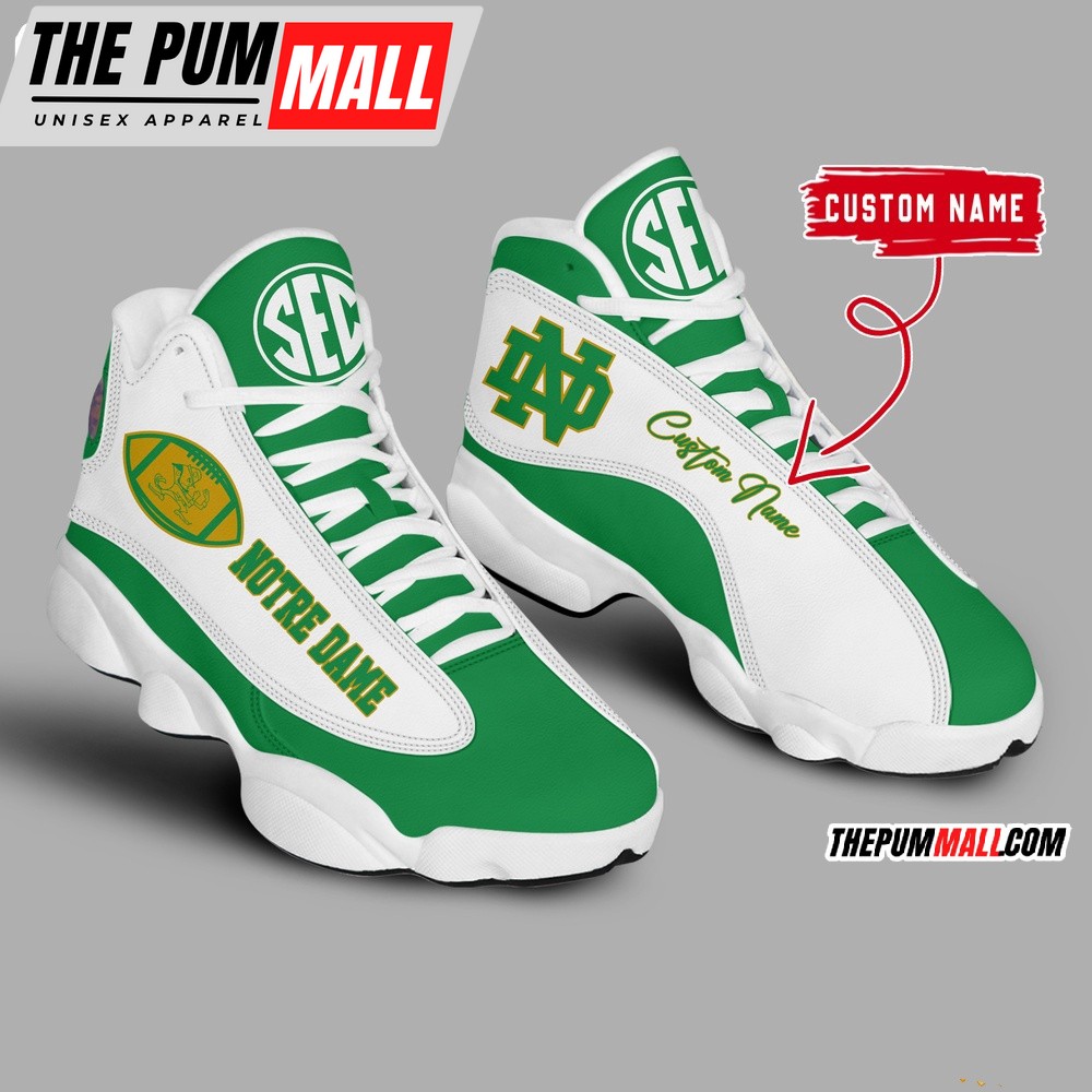 NCAA Notre Dame Fighting Irish Football Air Jd 13 Shoes