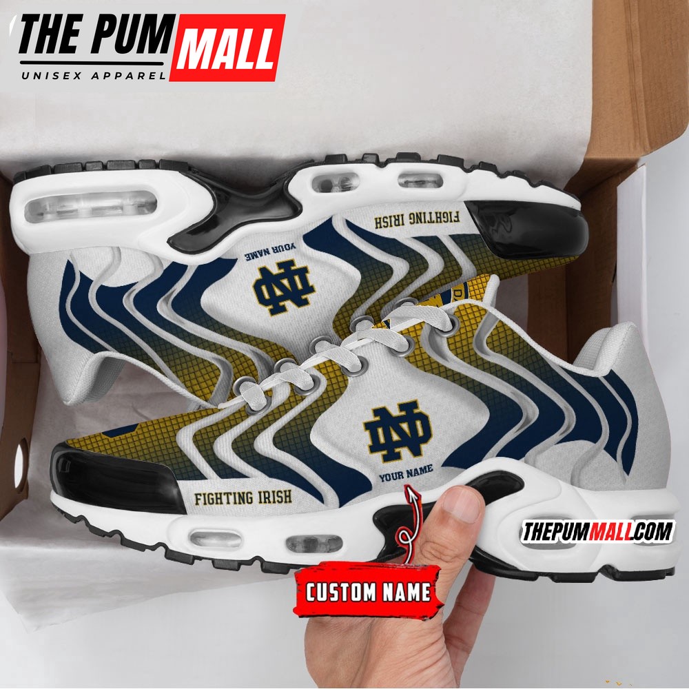 NCAA Notre Dame Fighting Irish Logo Football Team Design Air Max Plus Shoes