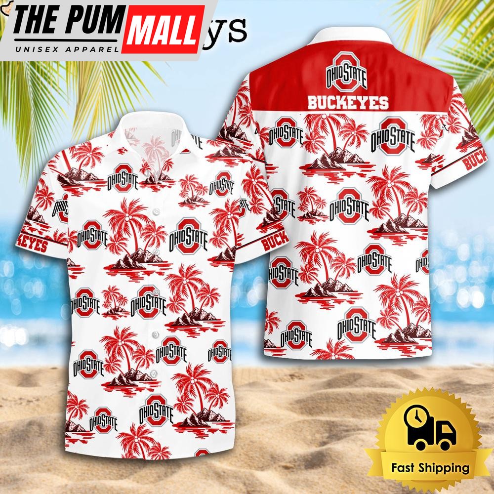 NCAA Ohio State Buckeyes Coconut Island Logo Hawaiian Shirts