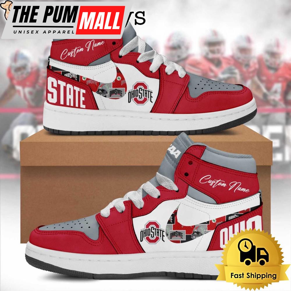 NCAA Ohio State Buckeyes Custom Air Jd 1 Shoes