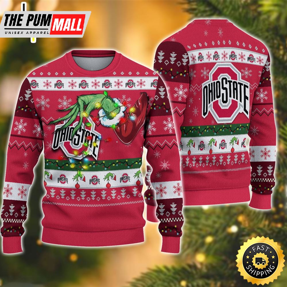 NCAA Ohio State Buckeyes Grinch Christmas Ugly Sweater