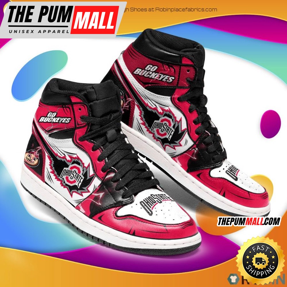NCAA Ohio State Buckeyes Logo Air Jd 1 High Sneakers