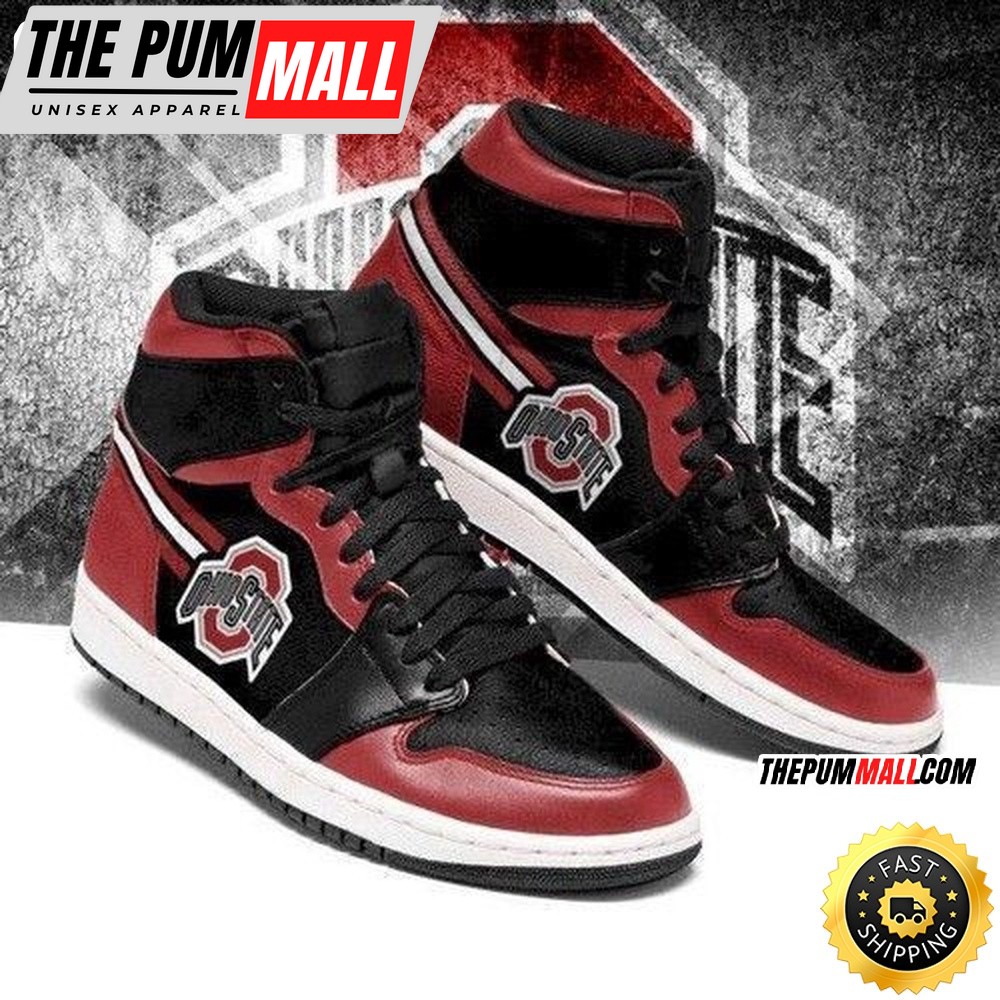 NCAA Ohio State Buckeyes Red Air Jd 1 High Sneakers