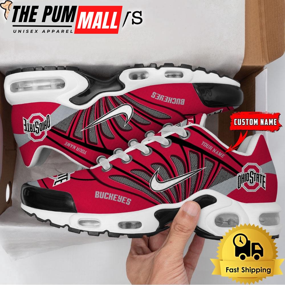 NCAA Ohio State Buckeyes Sport Football Logo Custom Air Max Plus Shoes