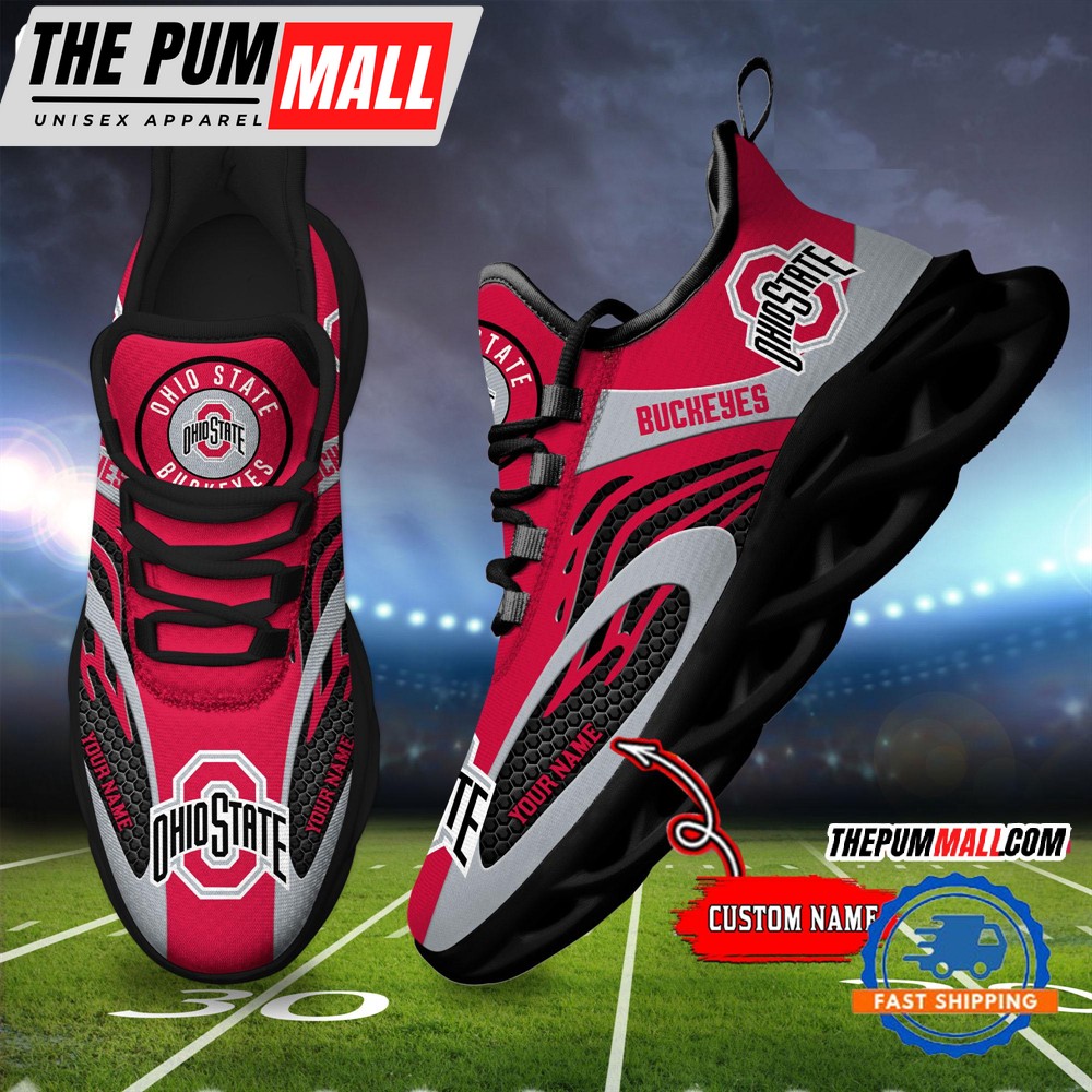 NCAA Ohio State Buckeyes Sport Team New Design Max Soul Shoes Sneaker