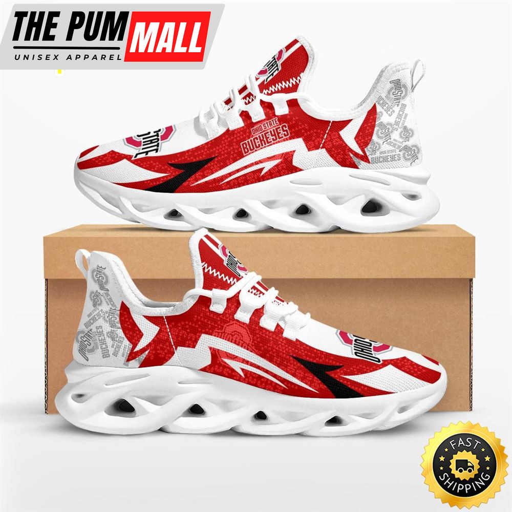 NCAA Ohio State Buckeyes Symbol Geometric Pattern Max Soul Shoes