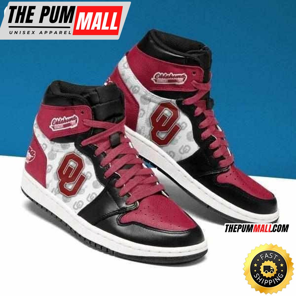 NCAA Oklahoma Sooners Crimson Black Air Jd 1 High Sneakers