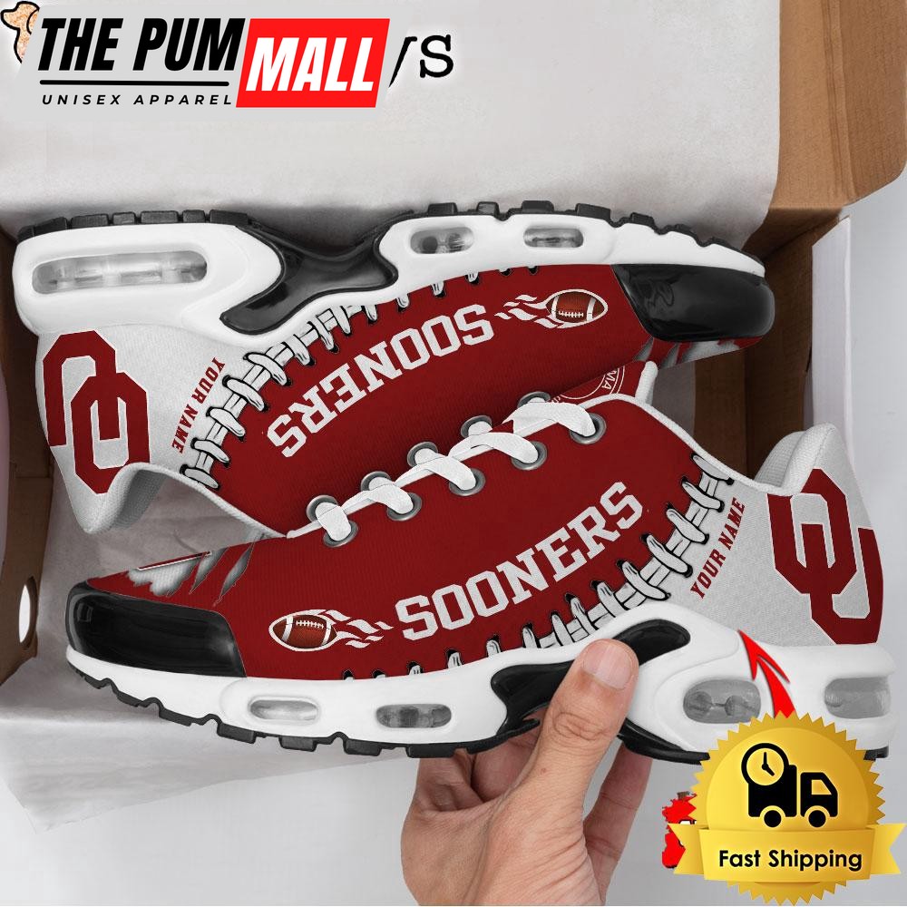 NCAA Oklahoma Sooners Football Custom Air Max Plus Shoes