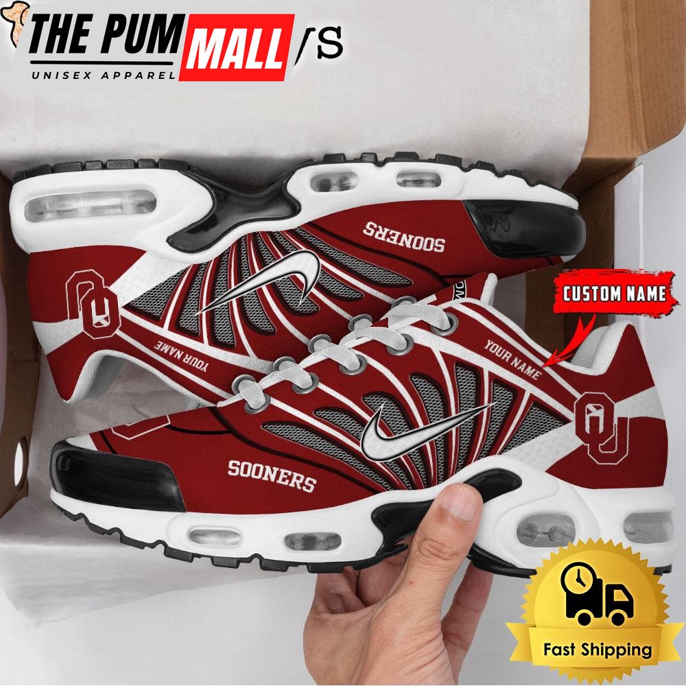 NCAA Oklahoma Sooners Sport Football Logo Custom Air Max Plus Shoes