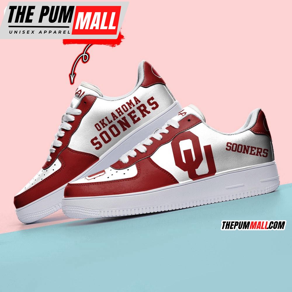 NCAA Oklahoma Sooners Sporty Air Force 1 Shoes Sneaker