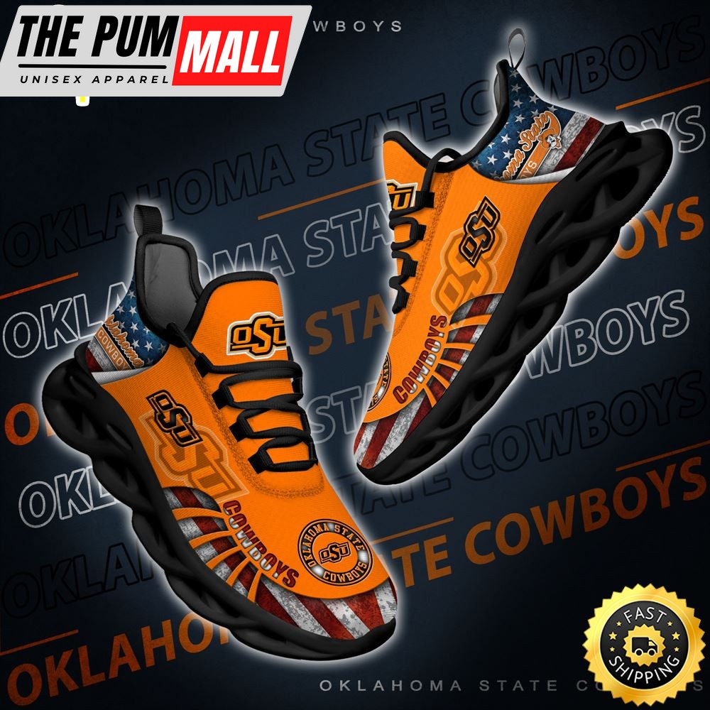 NCAA Oklahoma State Cowboys Black And White Clunky Shoes New Style For Fans
