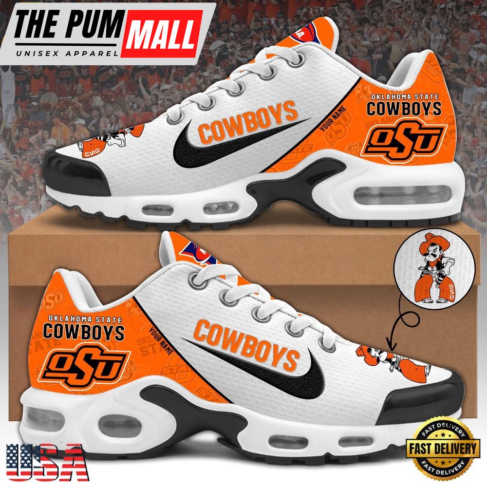 NCAA Oklahoma State Cowboys Football Mascot Symbol Custom Name New Design Air Max Plus Shoes