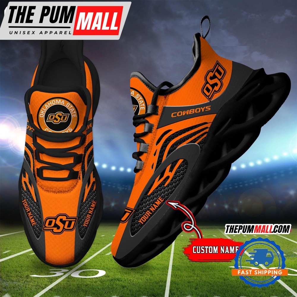 NCAA Oklahoma State Cowboys Sport Team New Design Max Soul Shoes Sneaker