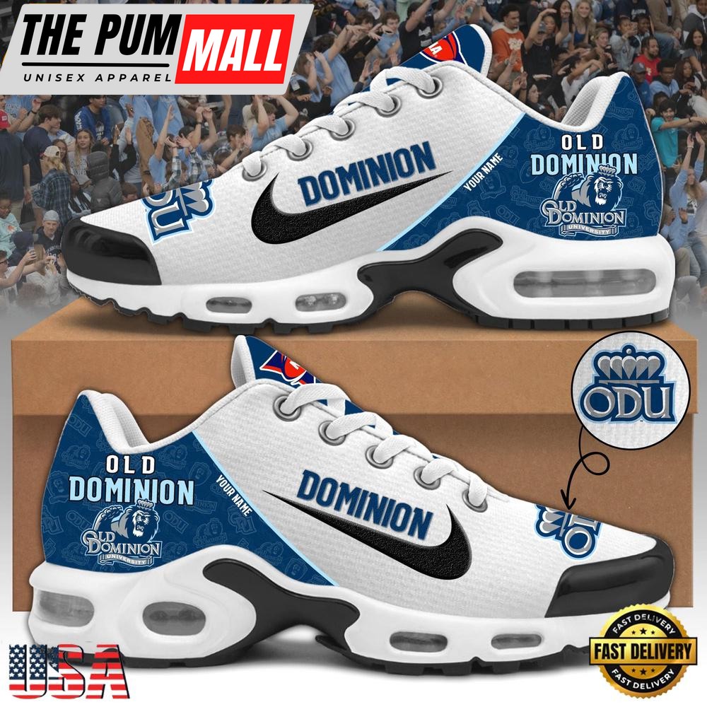 NCAA Old Dominion Monarchs Football Mascot Symbol Custom Name New Design Air Max Plus Shoes