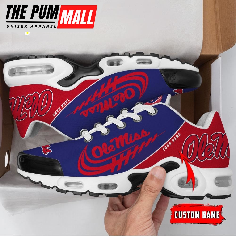NCAA Ole Miss Rebels Football Custom Sport Max Plus Shoes