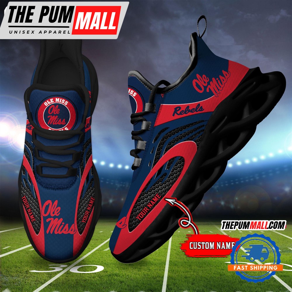 NCAA Ole Miss Rebels Sport Team New Design Max Soul Shoes Sneaker