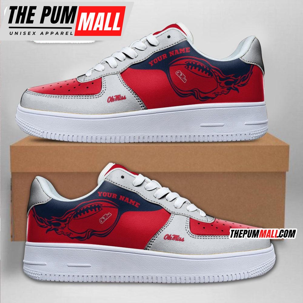 NCAA Ole Miss Rebels Sporty Air Force 1 Shoes Sneaker