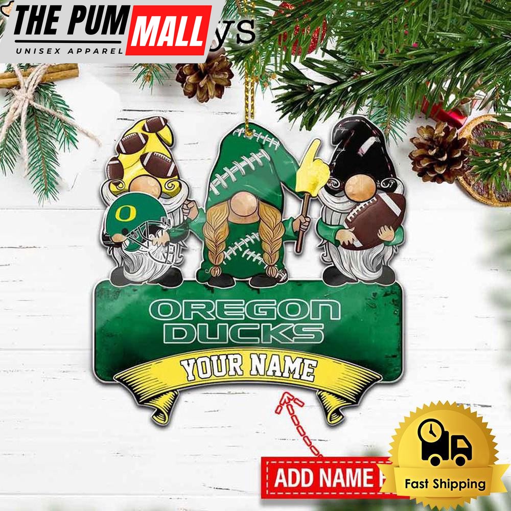NCAA Oregon Ducks Custom Gnome Christmas Ornament Limited Edition