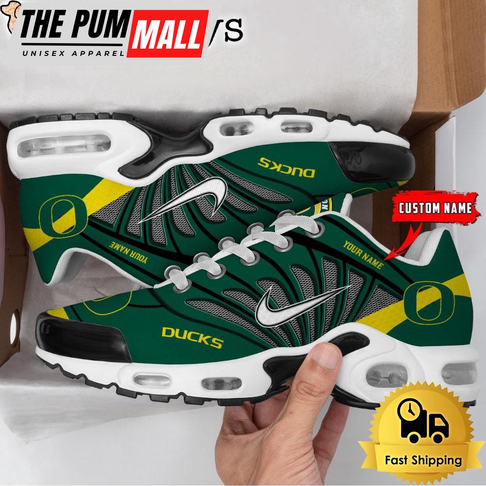 NCAA Oregon Ducks Sport Football Logo Custom Air Max Plus Shoes
