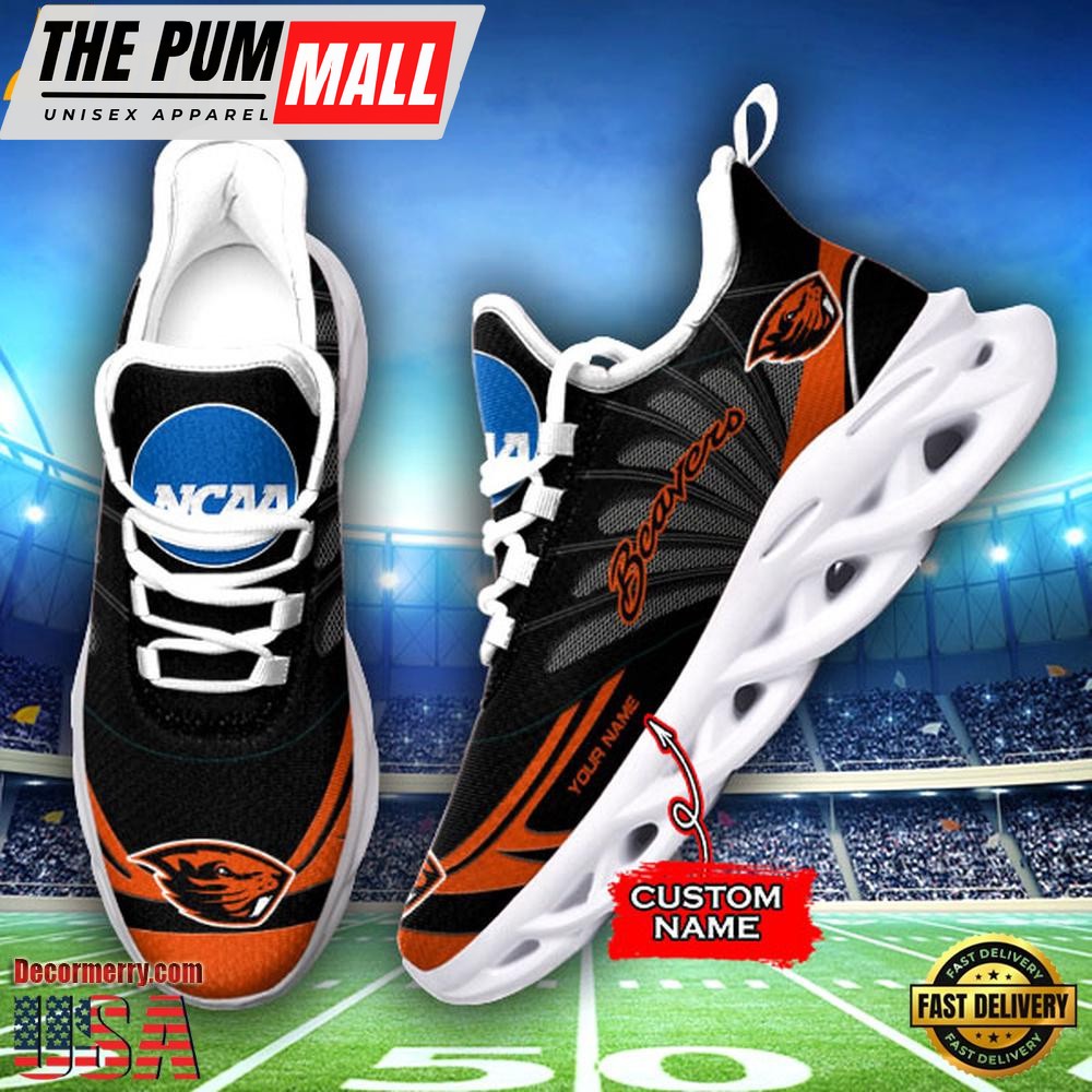 NCAA Oregon State Beavers Custom Name Design Max Soul Shoes Sneakers