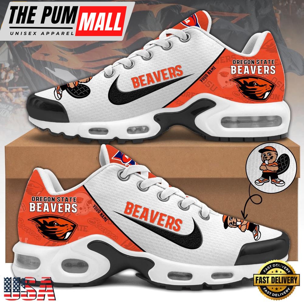 NCAA Oregon State Football Mascot Symbol Custom Name New Design Air Max Plus Shoes