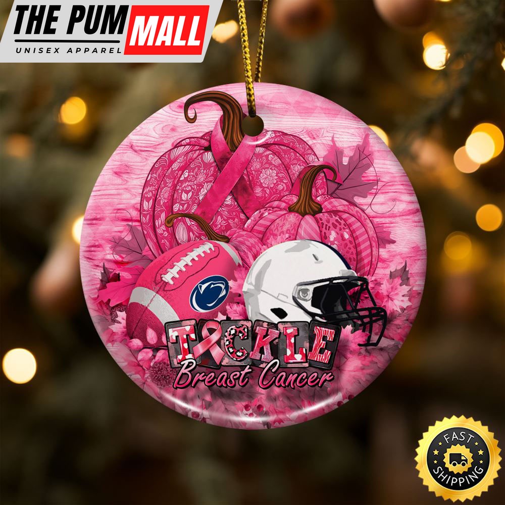 NCAA Penn State Nittany Lions Breast Cancer And Sport Team Ceramic Ornament Limited Edition