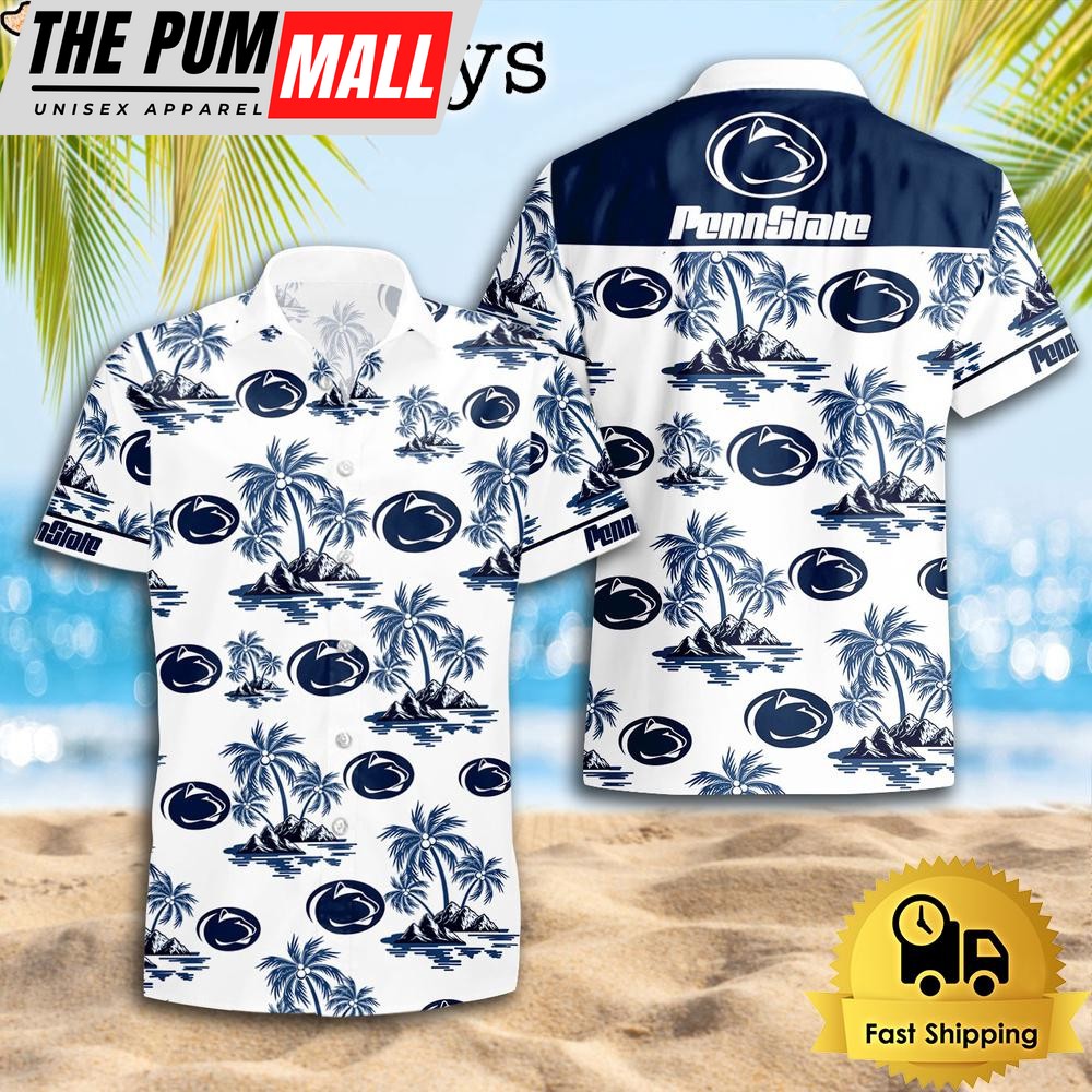 NCAA Penn State Nittany Lions Coconut Island Logo Hawaiian Shirts