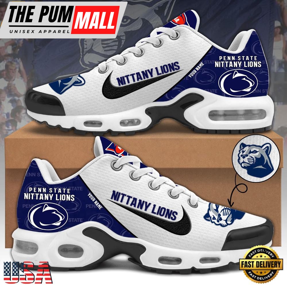 NCAA Penn State Nittany Lions Football Mascot Symbol Custom Name New Design Air Max Plus Shoes