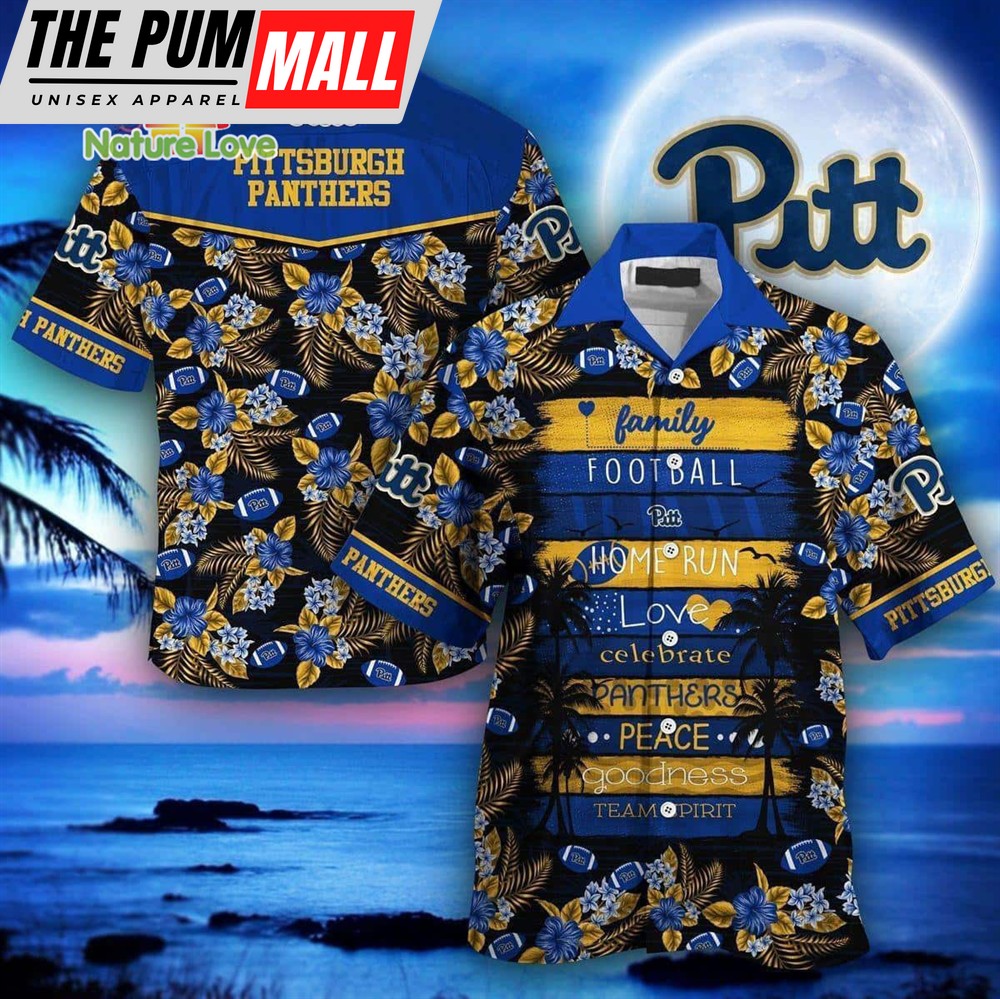 NCAA Pitt Panthers Hawaiian Shirt Family Football Homerun Team Spirit Gift For Fans