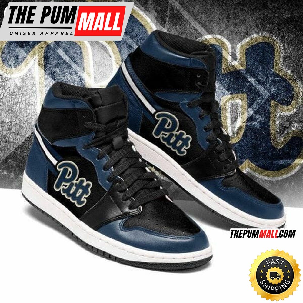 NCAA Pittsburgh Panthers Blue Black Air Jd 1 High Sneakers