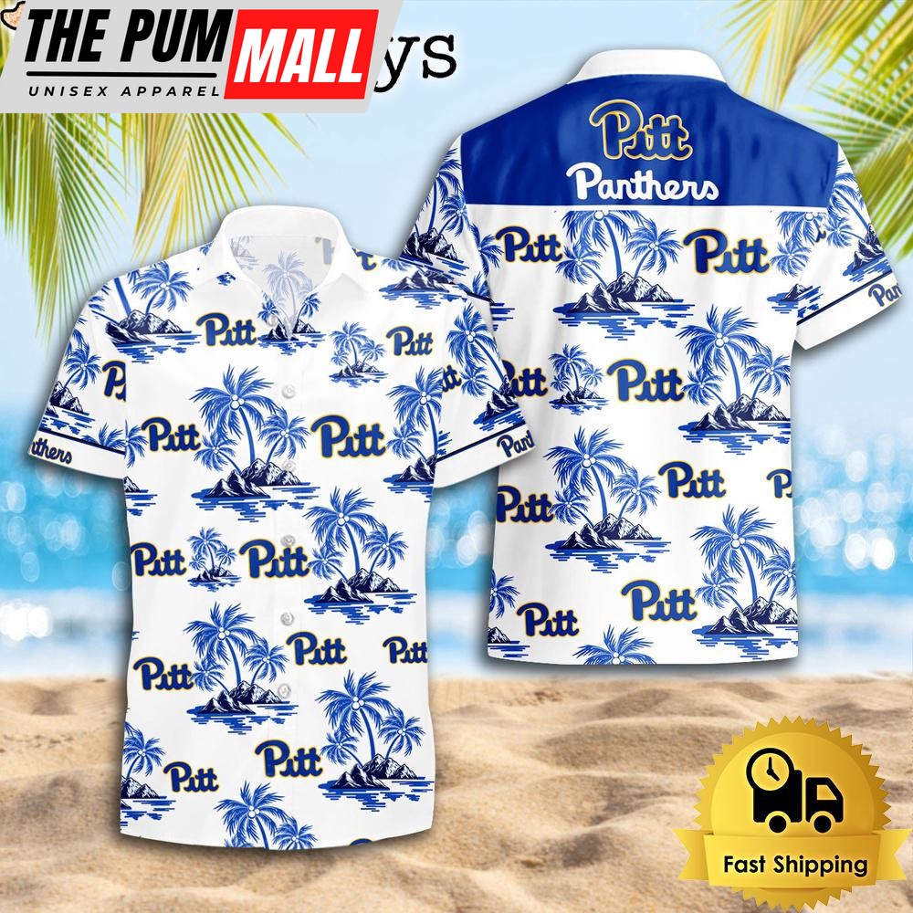 NCAA Pittsburgh Panthers Coconut Island Logo Hawaiian Shirts