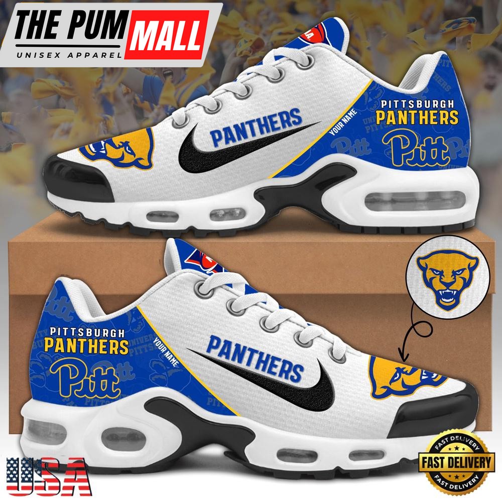 NCAA Pittsburgh Panthers Football Mascot Symbol Custom Name New Design Air Max Plus Shoes