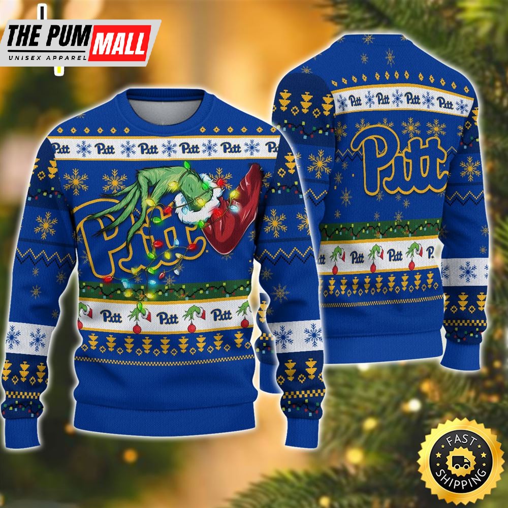NCAA Pittsburgh Panthers Grinch Christmas Ugly Sweater