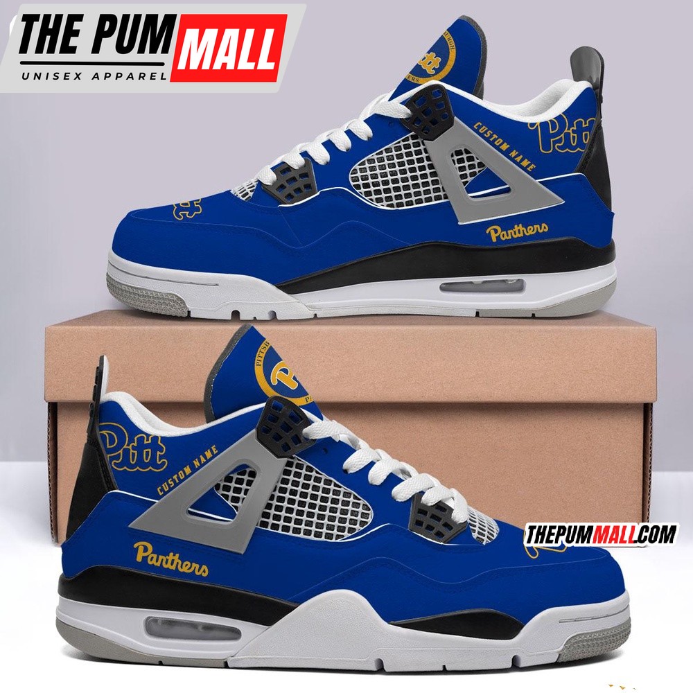 NCAA Pittsburgh Panthers Sport Team Air Jd 4 Shoes, Personalized AJ4 Sneaker
