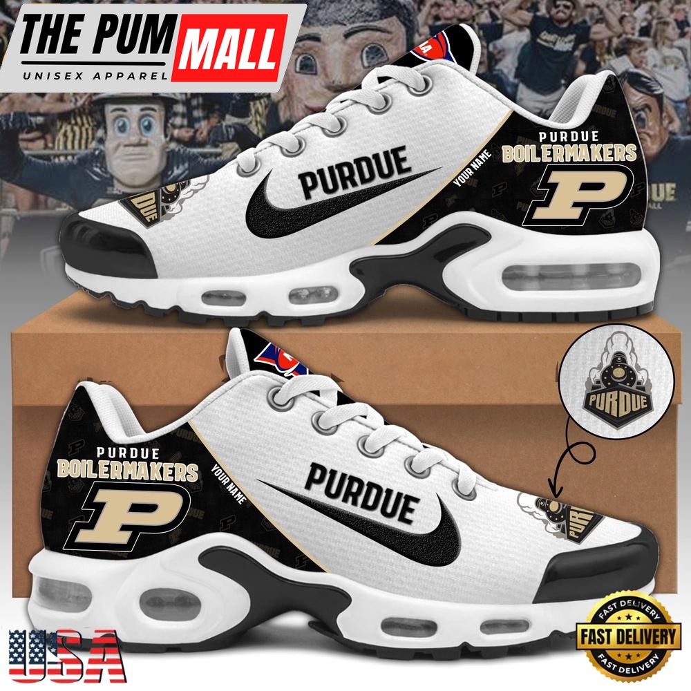 NCAA Purdue Boilermakers Football Mascot Symbol Custom Name New Design Air Max Plus Shoes