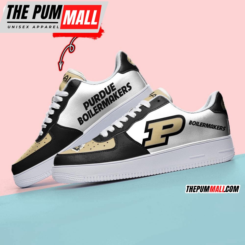 NCAA Purdue Boilermakers Sporty Air Force 1 Shoes Sneaker
