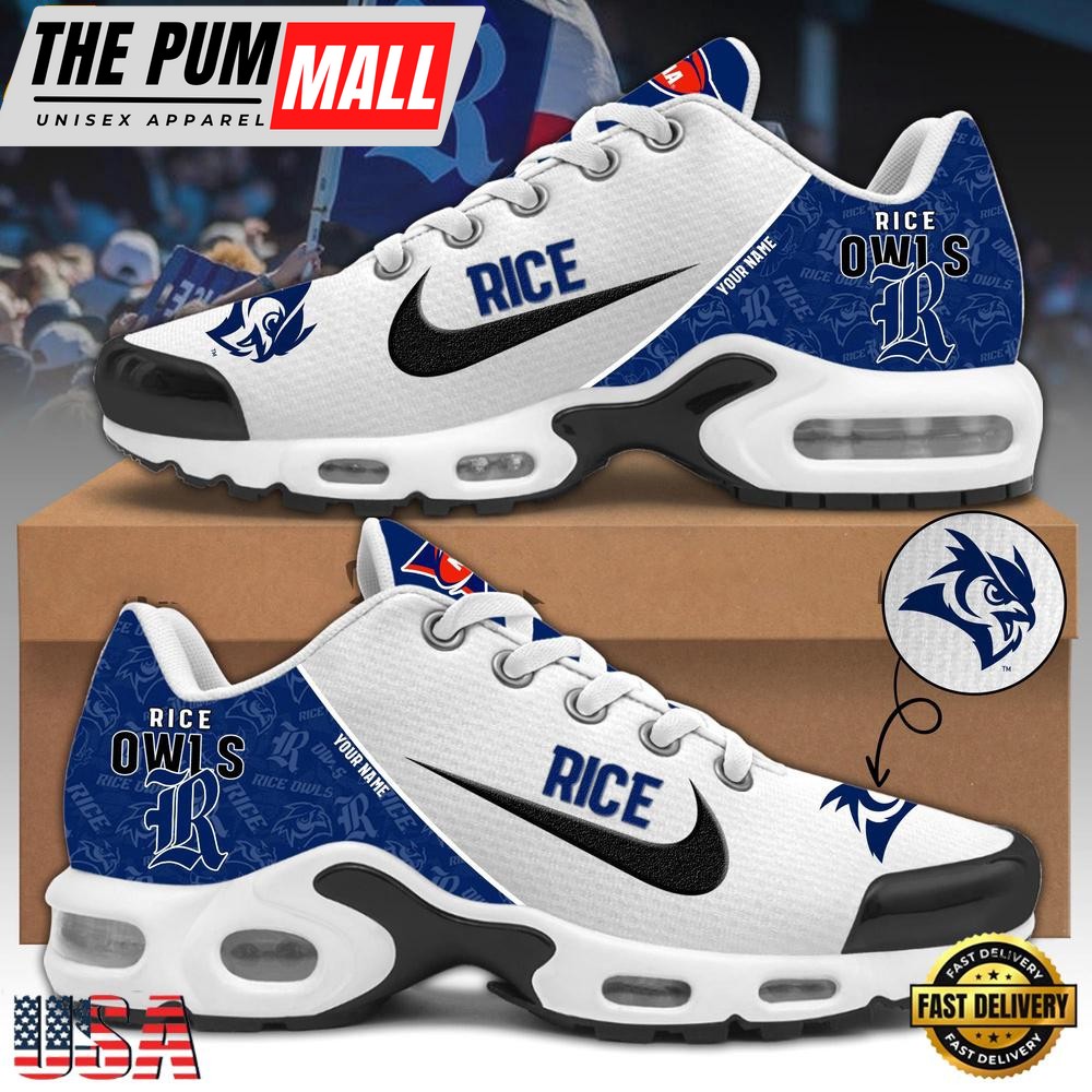 NCAA Rice Owls Football Mascot Symbol Custom Name New Design Air Max Plus Shoes