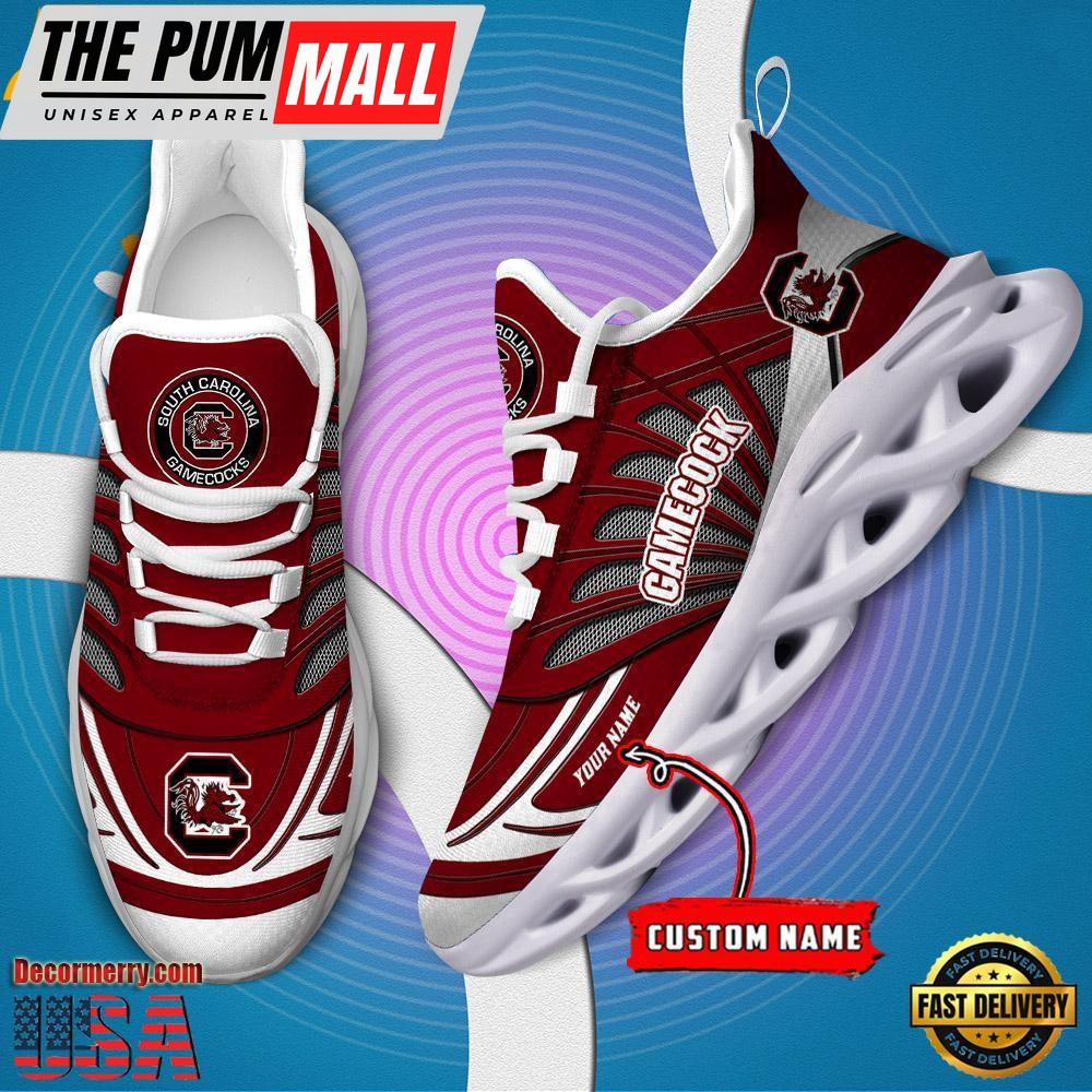 NCAA South Carolina Gamecocks Custom Name Design Max Soul Shoes Sneaker