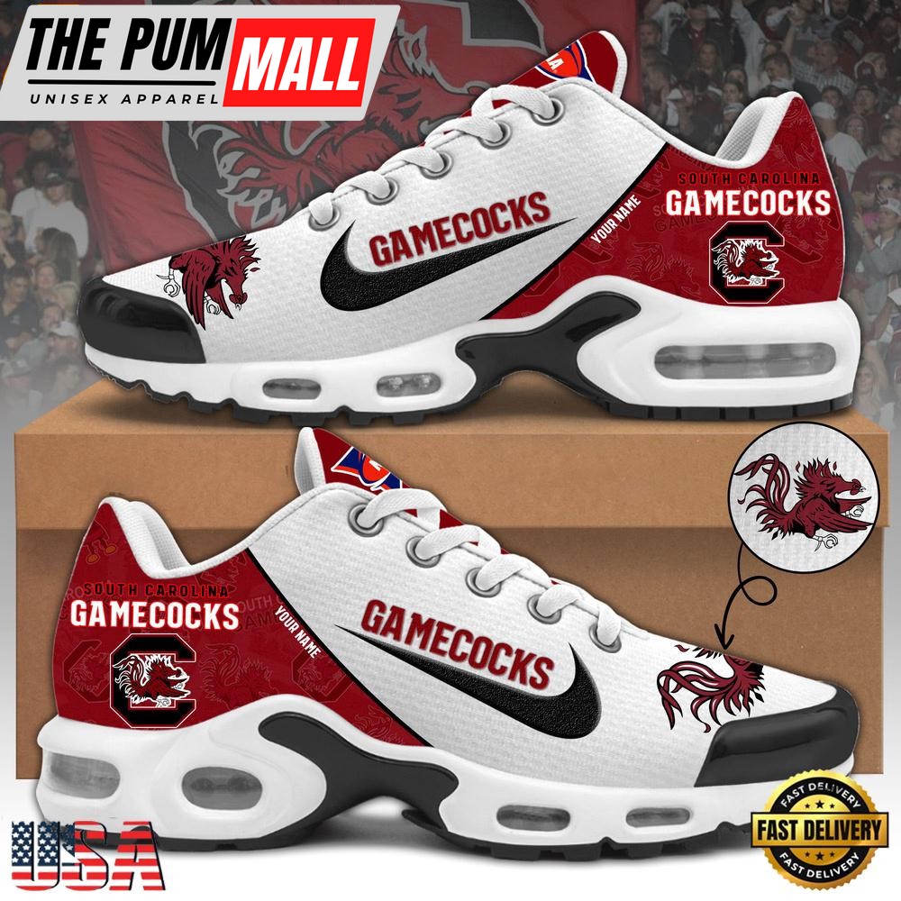 NCAA South Carolina Gamecocks Football Mascot Symbol Custom Name New Design Air Max Plus Shoes