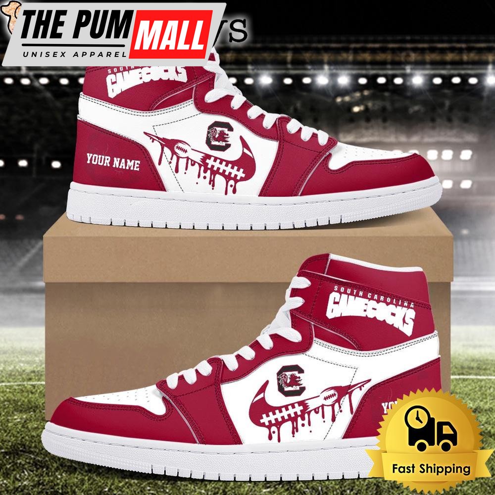 NCAA South Carolina Gamecocks Grunge Style Custom Air Jd 1 Shoes