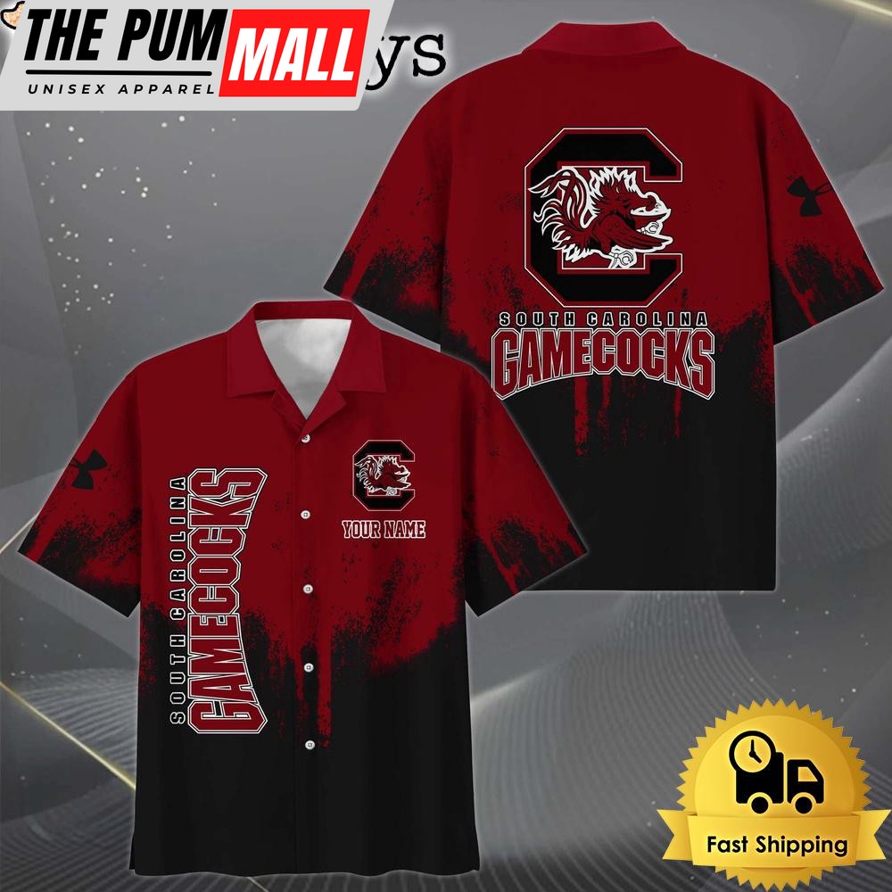 NCAA South Carolina Gamecocks Paint Splatter Custom Hawaiian Shirt