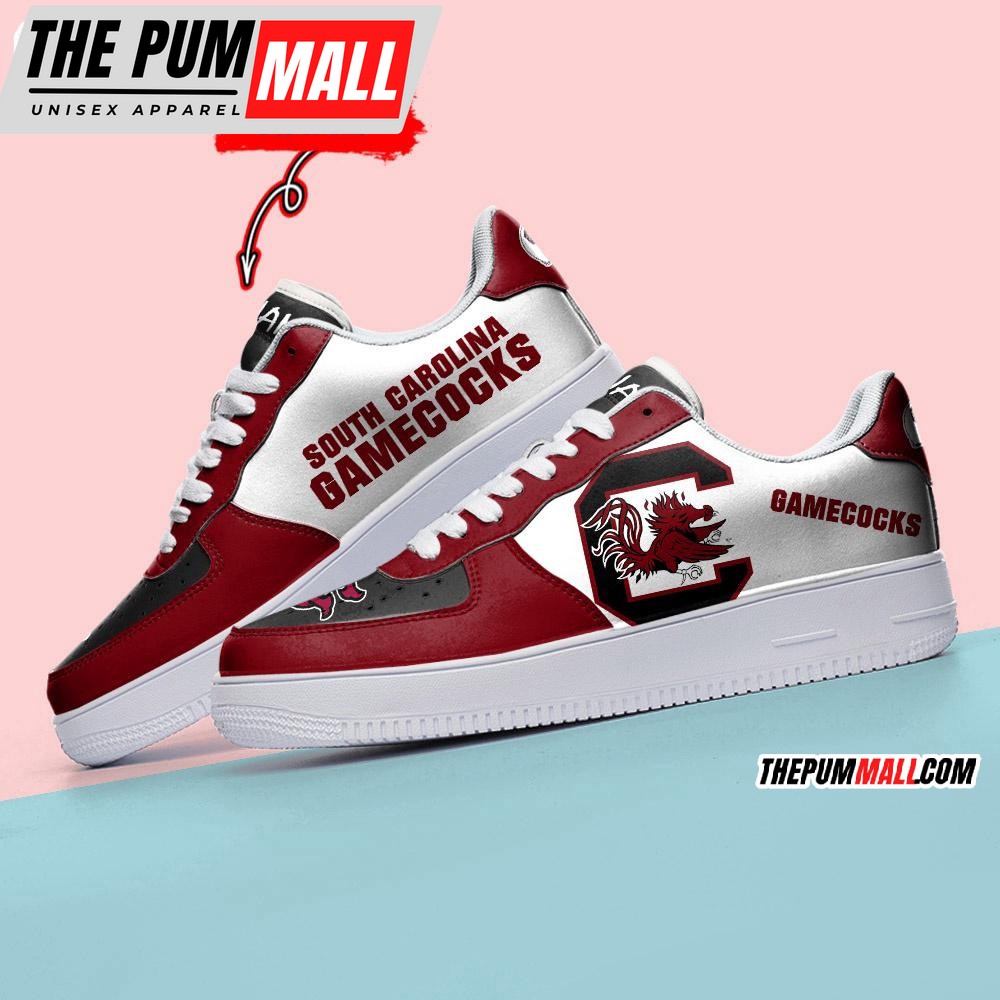 NCAA South Carolina Gamecocks Sporty Air Force 1 Shoes Sneaker