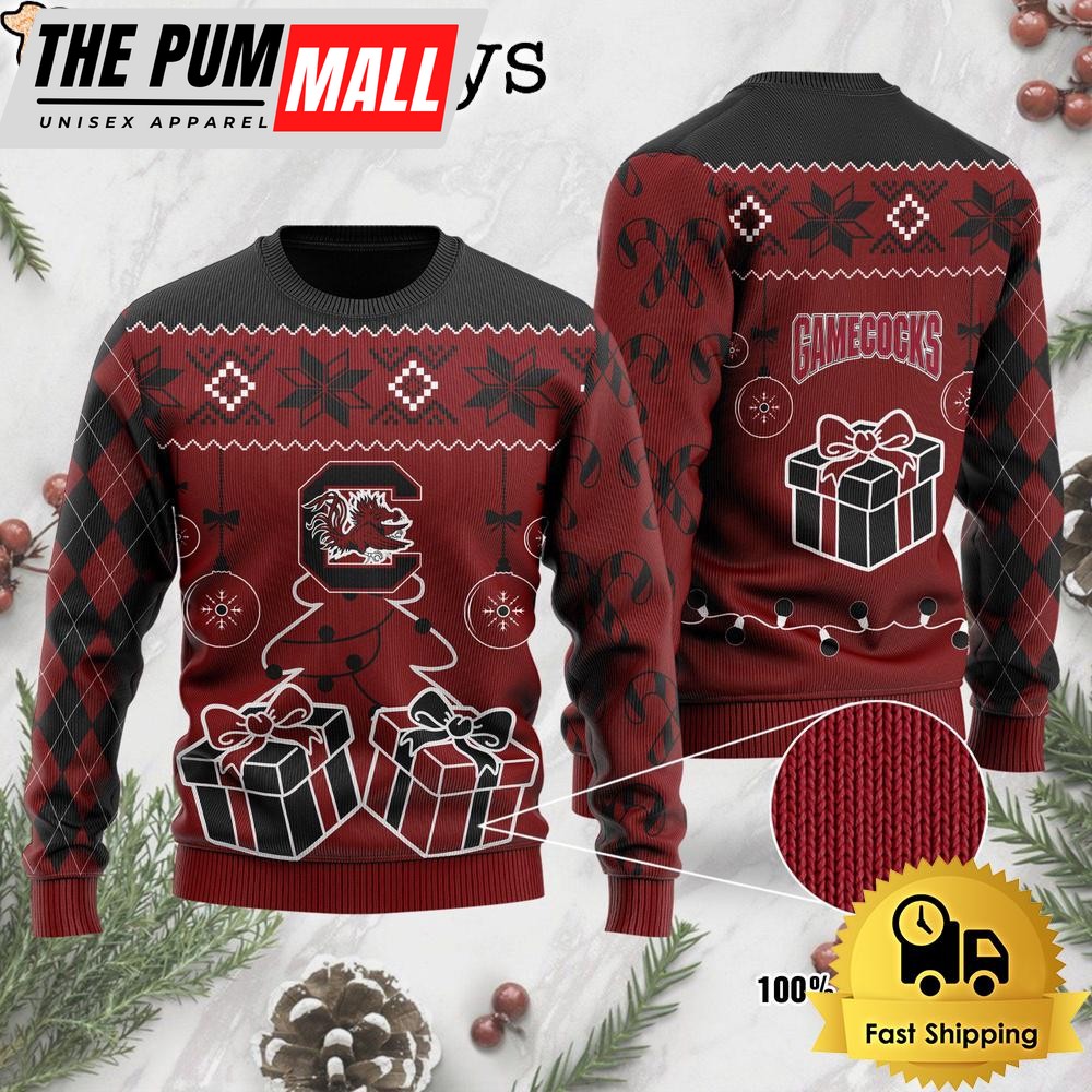 NCAA South Carolina Gamecocks Tree Christmas Ugly Sweater